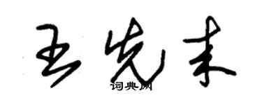 朱锡荣王先来草书个性签名怎么写