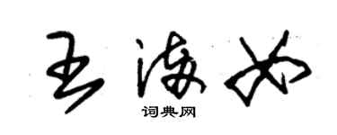 朱锡荣王满女草书个性签名怎么写