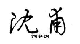 曾庆福沈甫草书个性签名怎么写