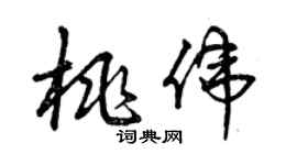 曾庆福桃伟草书个性签名怎么写
