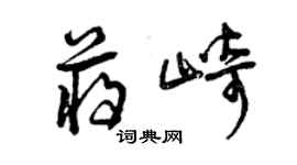 曾庆福蒋崎草书个性签名怎么写