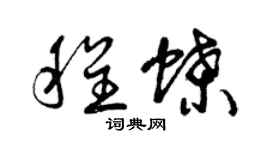 曾庆福程蝶草书个性签名怎么写