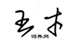 朱锡荣王才草书个性签名怎么写