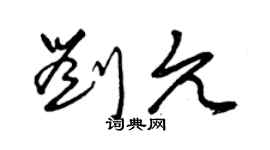 曾庆福刘允草书个性签名怎么写