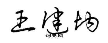 曾庆福王健均草书个性签名怎么写