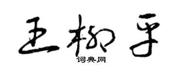曾庆福王柳平草书个性签名怎么写