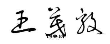 曾庆福王茂毅草书个性签名怎么写