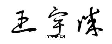 曾庆福王宇诚草书个性签名怎么写