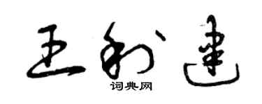 曾庆福王利建草书个性签名怎么写