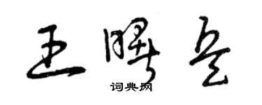 曾庆福王曙兵草书个性签名怎么写