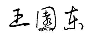 曾庆福王园东草书个性签名怎么写