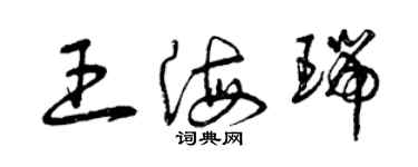 曾庆福王海瑞草书个性签名怎么写
