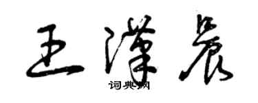 曾庆福王汉晨草书个性签名怎么写