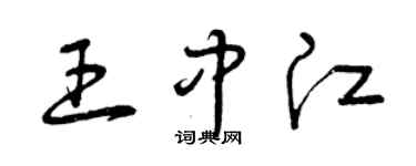 曾庆福王中江草书个性签名怎么写