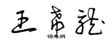 曾庆福王希龙草书个性签名怎么写