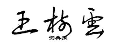 曾庆福王树云草书个性签名怎么写