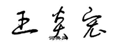曾庆福王炎宏草书个性签名怎么写