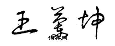曾庆福王兰坤草书个性签名怎么写