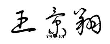 曾庆福王景翔草书个性签名怎么写