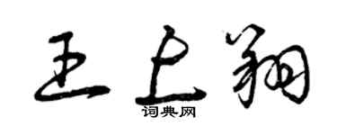 曾庆福王上翔草书个性签名怎么写