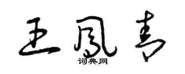 曾庆福王凤青草书个性签名怎么写