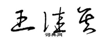 曾庆福王佳其草书个性签名怎么写
