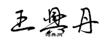曾庆福王兴丹草书个性签名怎么写