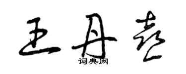曾庆福王丹喜草书个性签名怎么写