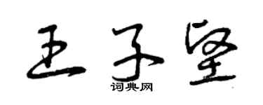 曾庆福王子坚草书个性签名怎么写
