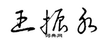 曾庆福王振水草书个性签名怎么写