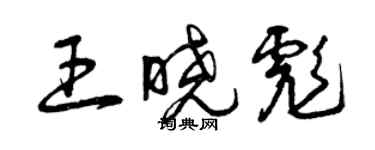 曾庆福王晓彪草书个性签名怎么写