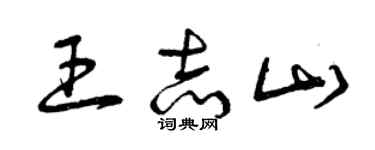 曾庆福王志山草书个性签名怎么写