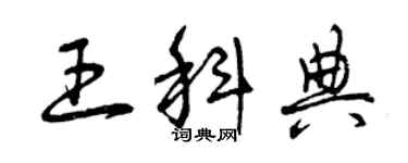 曾庆福王科典草书个性签名怎么写