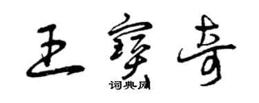 曾庆福王宝奇草书个性签名怎么写