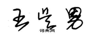 朱锡荣王吴男草书个性签名怎么写