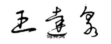曾庆福王达泉草书个性签名怎么写