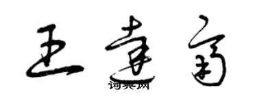 曾庆福王达齐草书个性签名怎么写