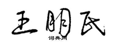曾庆福王朋民草书个性签名怎么写