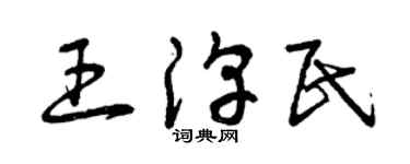 曾庆福王淳民草书个性签名怎么写