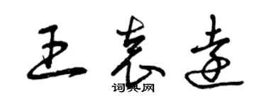 曾庆福王袁远草书个性签名怎么写