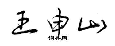 曾庆福王申山草书个性签名怎么写
