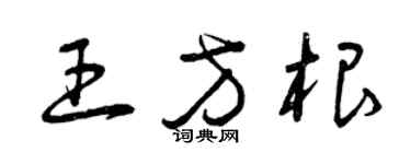 曾庆福王方根草书个性签名怎么写
