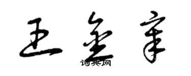 曾庆福王金章草书个性签名怎么写
