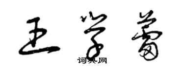 曾庆福王学蕾草书个性签名怎么写