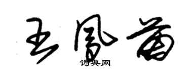 朱锡荣王凤苗草书个性签名怎么写