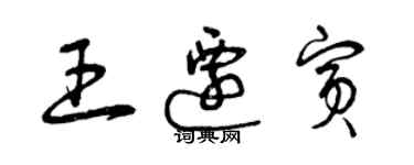 曾庆福王迁宾草书个性签名怎么写