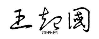 曾庆福王起国草书个性签名怎么写