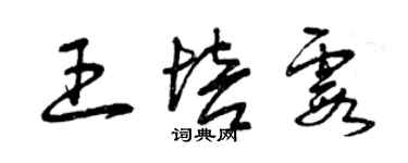曾庆福王培霞草书个性签名怎么写
