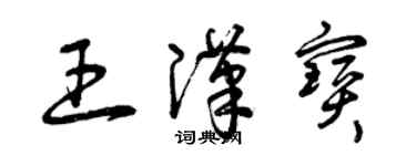 曾庆福王汉宝草书个性签名怎么写