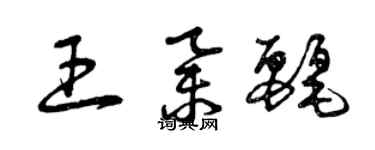 曾庆福王举丽草书个性签名怎么写
